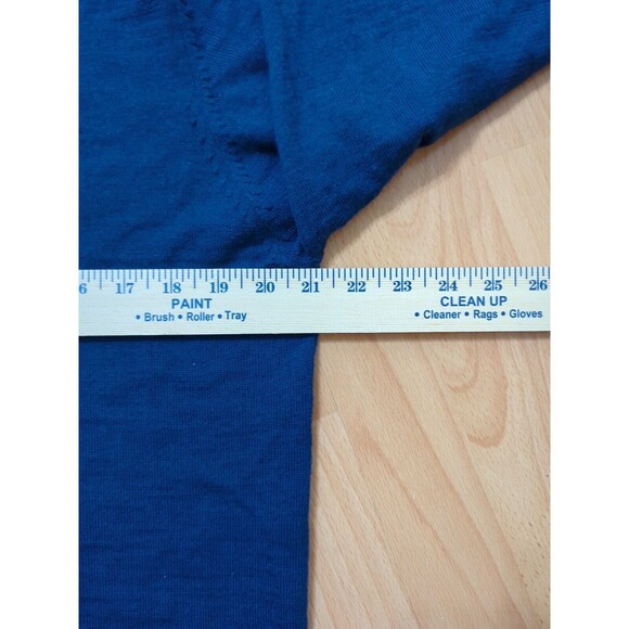 Neiman Marcus Men's Sz XL Lapis Blue Merino Wool Blend Sweater Preppy - Picture 7 of 9